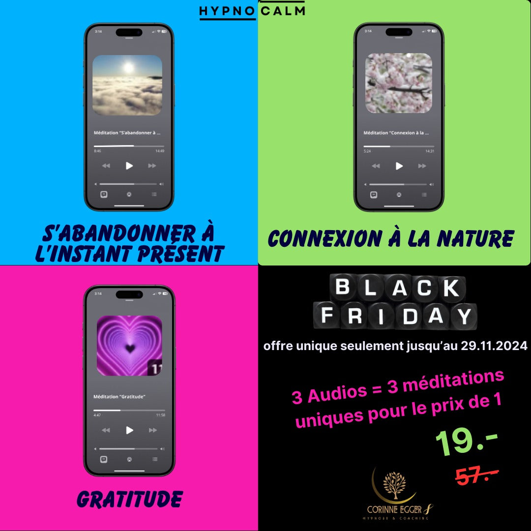 3 Méditations guidées pour 1 – Action Black Friday